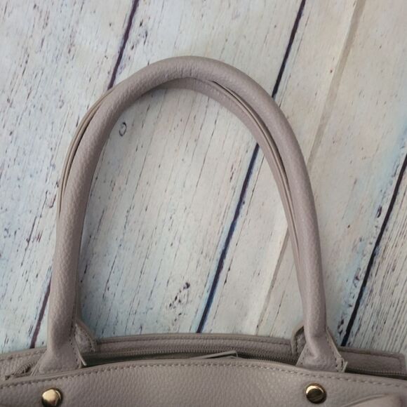 Grossi Womens Blush Pink Solid Double Bow Adjustable Strap Shoulder Satchel Bags - Picture 14 of 16